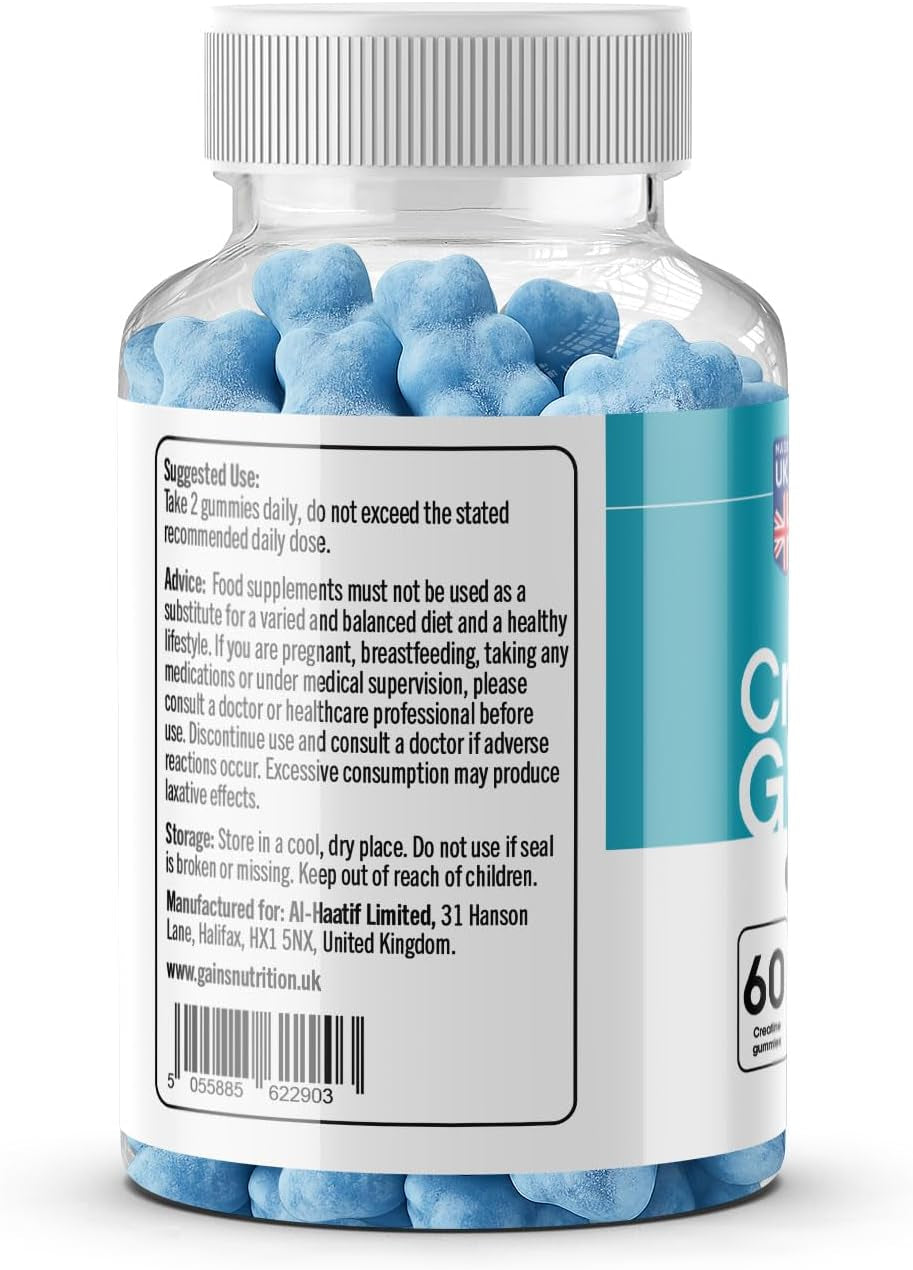 GN Creatine Gummies | 60 Chewable Creatine Gummies for Men & Women - 3000Mg Creatine-Monohydrate per Serving | Berry Flavour, Non-Gmo & Suitable for Vegans & Vegetarians