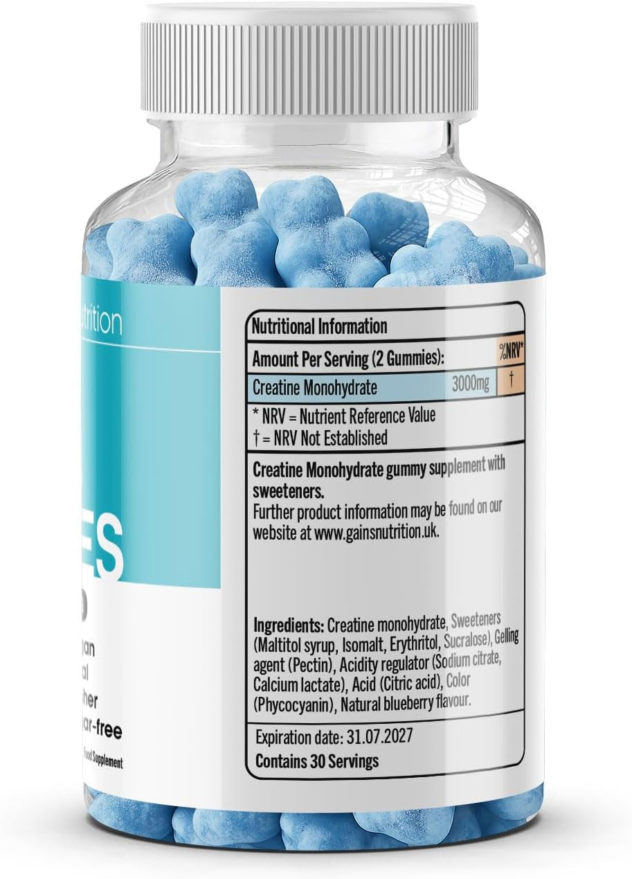 GN Creatine Gummies | 60 Chewable Creatine Gummies for Men & Women - 3000Mg Creatine-Monohydrate per Serving | Berry Flavour, Non-Gmo & Suitable for Vegans & Vegetarians