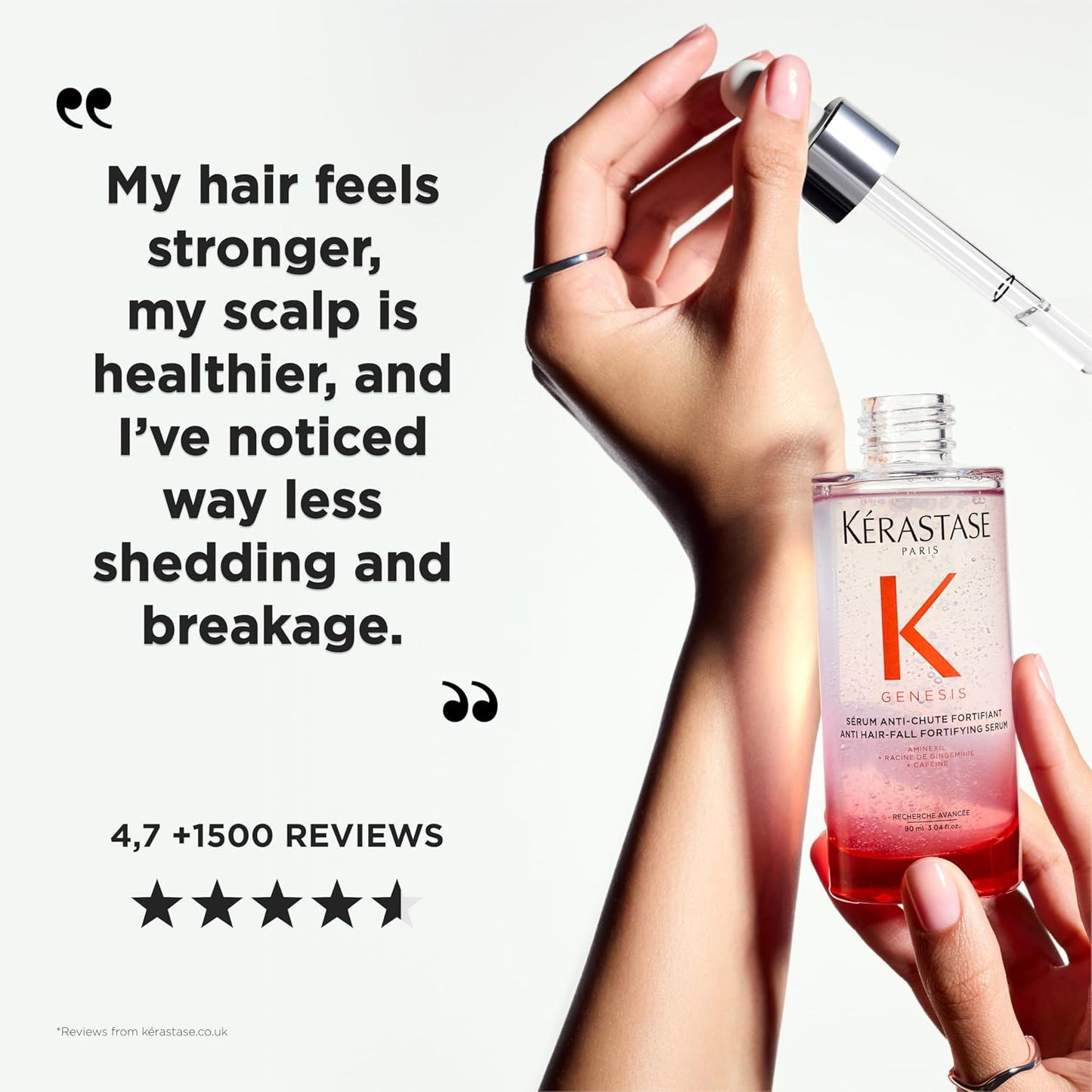 Kérastase Genesis Hair Serum, for Weakened Hair Prone to Hair Loss, with Ginger Root & Edelweiss Flower