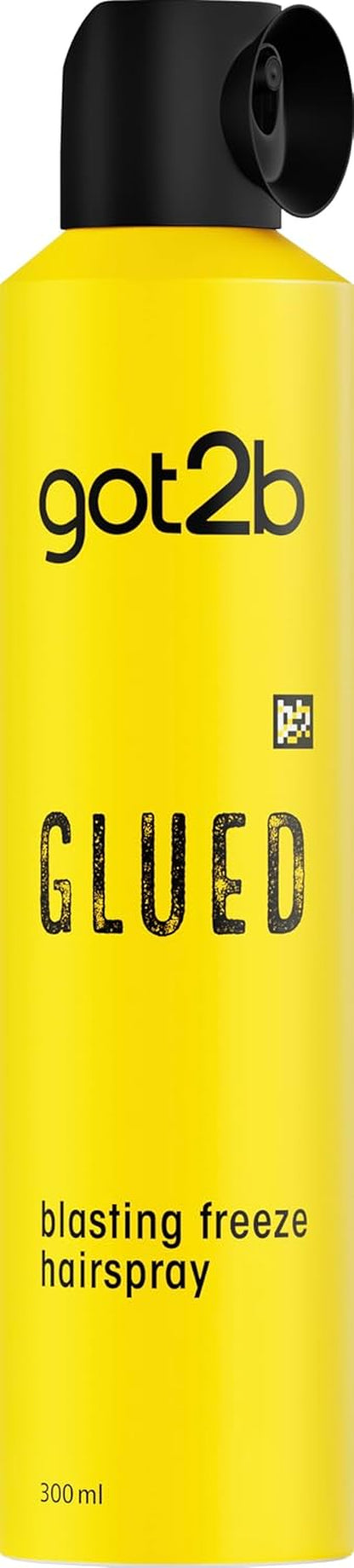 Glued Blasting Freeze Hairspray 300 Ml, Glued Hairspray for up to 72H Ultra Strong Hold, Hairspray , for Extreme Hairstyles, Vegan Formula