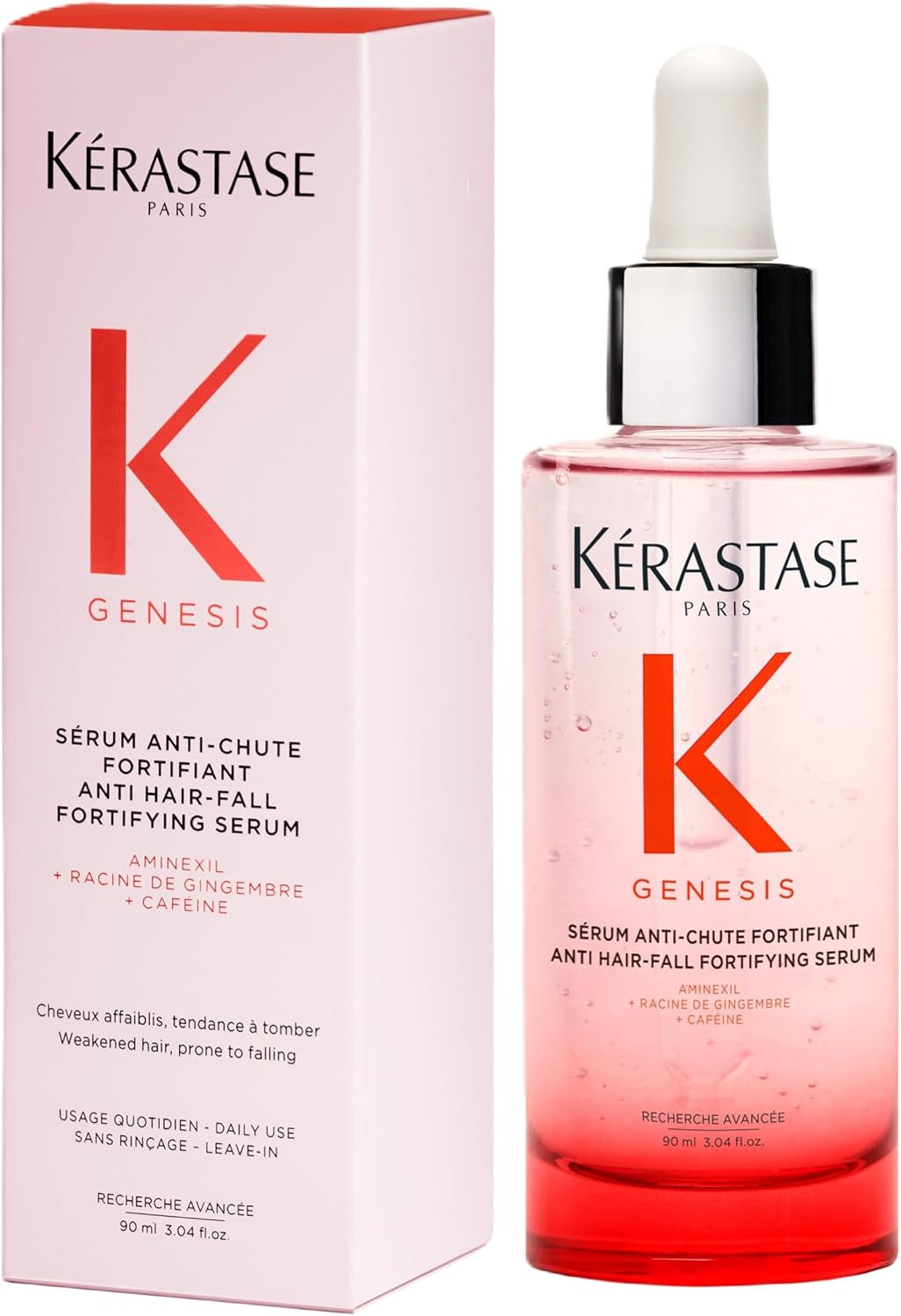 Kérastase Genesis Hair Serum, for Weakened Hair Prone to Hair Loss, with Ginger Root & Edelweiss Flower