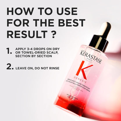 Kérastase Genesis Hair Serum, for Weakened Hair Prone to Hair Loss, with Ginger Root & Edelweiss Flower